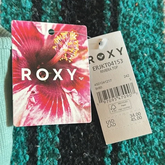 Roxy *NWT* Women's Riviera Twist Front Crop Tank Top - Picture 3 of 7